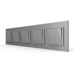 Livolo | Grijs | 2+2+2+2+2 | Aan/Uit | Wipschakelaar Livolo Nederland B.V.