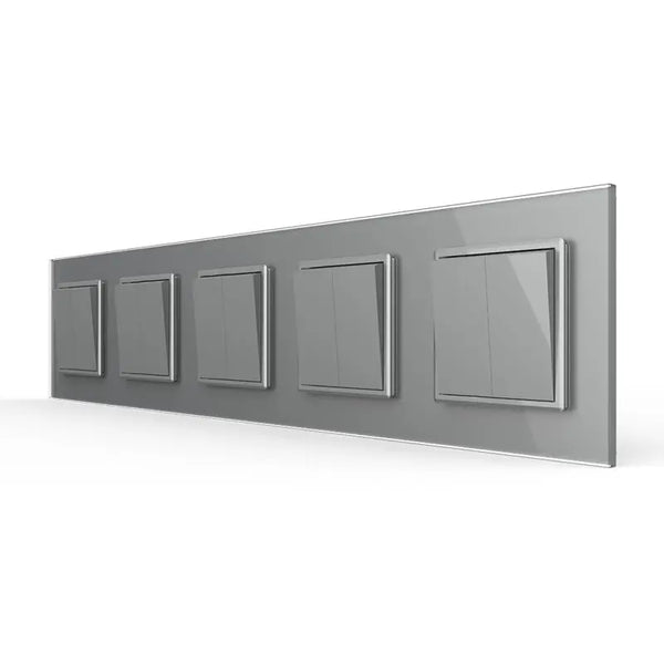 Livolo | Grijs | 2+2+2+2+2 | Aan/Uit | Wipschakelaar Livolo Nederland B.V.