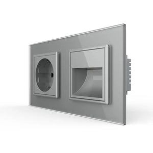 Livolo | Grijs | SR+SR | Wandcontactdoos | Wandverlichting Livolo Nederland B.V.