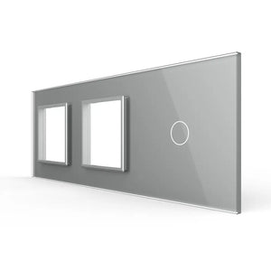 Livolo | Grijs | SR+SR+1 | Glasplaat | Combinatie Livolo Nederland B.V.