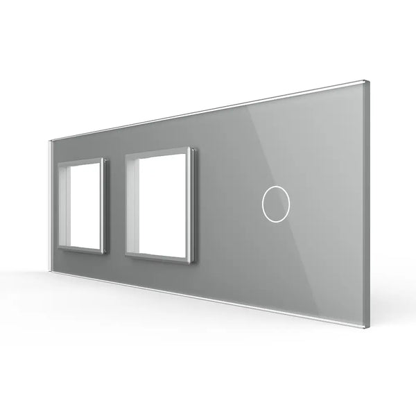 Livolo | Grijs | SR+SR+1 | Glasplaat | Combinatie Livolo Nederland B.V.