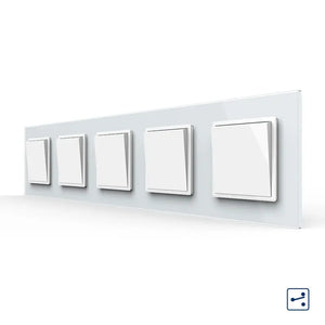 Livolo | Wit | 1+1+1+1+1 | Aan/Uit | Wissel | Wipschakelaar Livolo Nederland B.V.