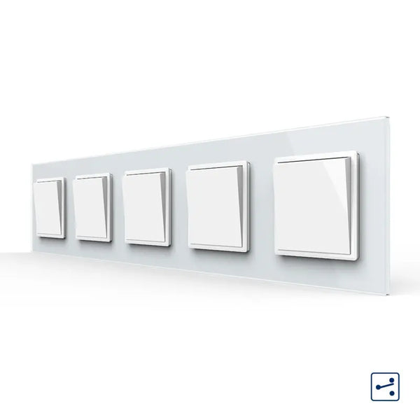 Livolo | Wit | 1+1+1+1+1 | Aan/Uit | Wissel | Wipschakelaar Livolo Nederland B.V.