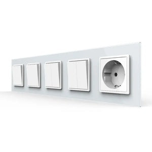 Livolo | Wit | 1+1+2+2+SR | Aan/Uit | Wipschakelaar met wandcontactdoos Livolo Nederland B.V.