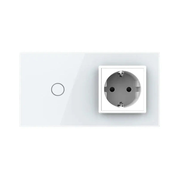 Livolo | Wit | 1+SR | Aan/Uit | Wisselschakelaar met wandcontactdoos Livolo Nederland B.V.