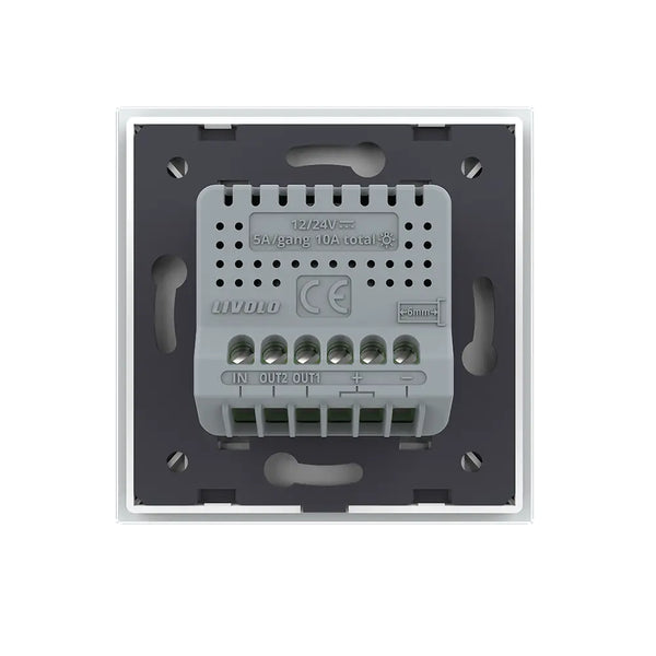 Livolo | Wit | 2 | Puls | 12 of 24V DC | Schakelaar Livolo Nederland B.V.