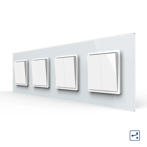 Livolo | Wit | 2+2+2+2 | Aan/Uit | Wissel | Wipschakelaar Livolo Nederland B.V.