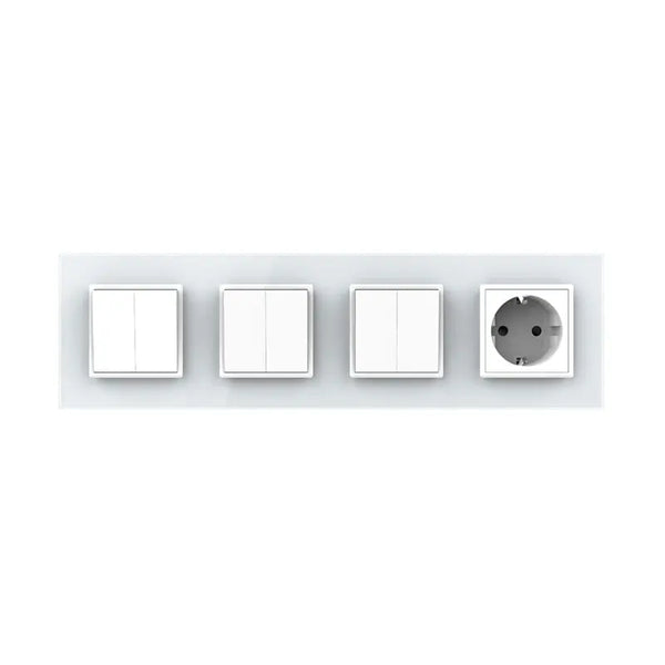 Livolo | Wit | 2+2+2+SR | Aan/Uit | Wipschakelaar met wandcontactdoos Livolo Nederland B.V.