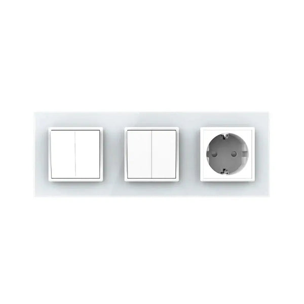 Livolo | Wit | 2+2+SR | Aan/Uit | Wipschakelaar met wandcontactdoos Livolo Nederland B.V.