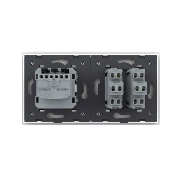 Livolo | Wit | 2+SR | Aan/Uit | Wipschakelaar met wandcontactdoos Livolo Nederland B.V.