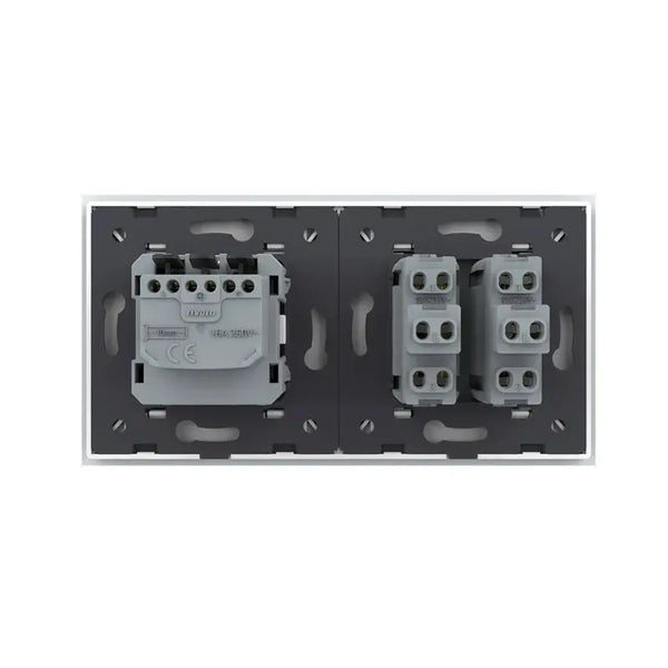 Livolo | Wit | 2+SR | Aan/Uit | Wissel | Wipschakelaar met wandcontactdoos Livolo Nederland B.V.