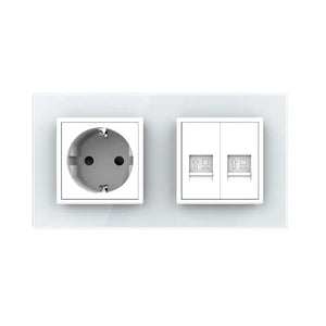 Livolo | Wit | SR+SR | Wandcontactdoos | Netwerk | Netwerk Livolo Nederland B.V.