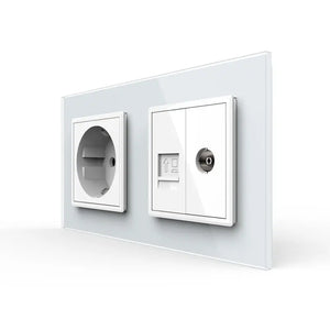 Livolo | Wit | SR+SR | Wandcontactdoos | Netwerk | TV Livolo Nederland B.V.