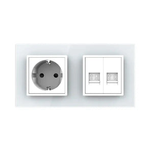 Livolo | Wit | SR+SR | Wandcontactdoos | Netwerk | Telefoon Livolo Nederland B.V.