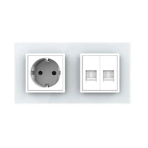 Livolo | Wit | SR+SR | Wandcontactdoos | Telefoon | Telefoon Livolo Nederland B.V.