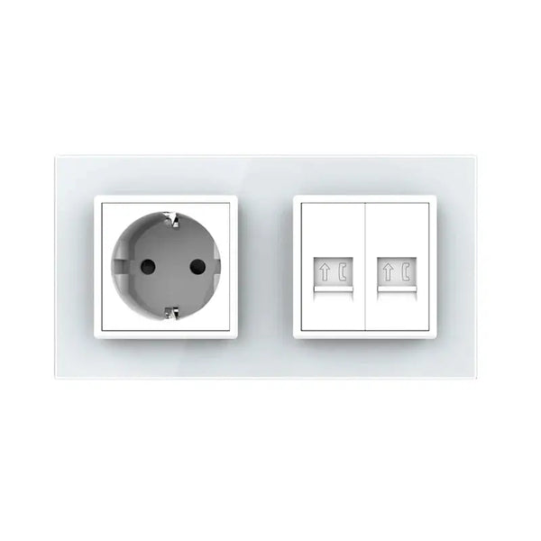 Livolo | Wit | SR+SR | Wandcontactdoos | Telefoon | Telefoon Livolo Nederland B.V.