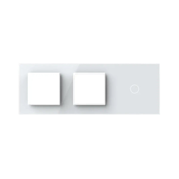 Livolo | Wit | SR+SR+1 | Glasplaat | Combinatie Livolo Nederland B.V.