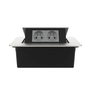 Livolo | Zilver | 2 | Pop-Up Stekkerdoos | Push | Inbouw | France | Stopcontacten - Grijs Livolo Nederland B.V.