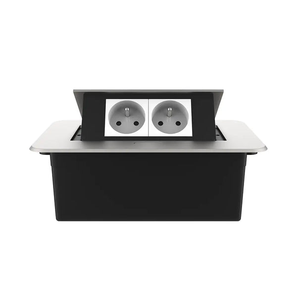 Livolo | Zilver | 2 | Pop-Up Stekkerdoos | Push | Inbouw | France | Stopcontacten - Wit Livolo Nederland