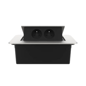 Livolo | Zilver | 2 | Pop-Up Stekkerdoos | Push | Inbouw | France | Stopcontacten - Zwart Livolo Nederland B.V.