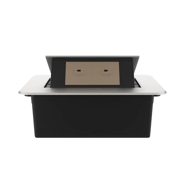 Livolo | Zilver | 2 | Pop-Up Stekkerdoos | Push | Inbouw | USB-C + USB-C - Goud Livolo Nederland B.V.