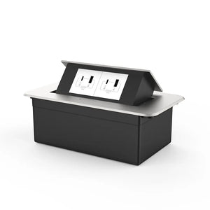 Livolo | Zilver | 2 | Pop-Up Stekkerdoos | Push | Inbouw | USB/USB-C + USB/USB-C - Wit Livolo Nederland B.V.