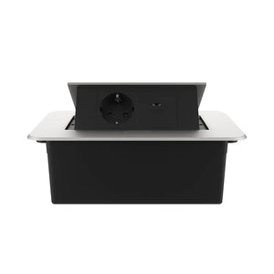 Livolo | Zilver | 2 | Pop-Up Stekkerdoos | Push | Inbouw | Stopcontact + USB-C - Zwart Livolo Nederland B.V.