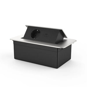 Livolo | Zilver | 2 | Pop-Up Stekkerdoos | Push | Inbouw | Stopcontact + USB-C - Zwart Livolo Nederland B.V.