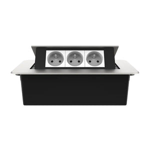 Livolo | Zilver | 3 | Pop-Up Stekkerdoos | Push | Inbouw | France | Stopcontacten - Wit Livolo Nederland B.V.