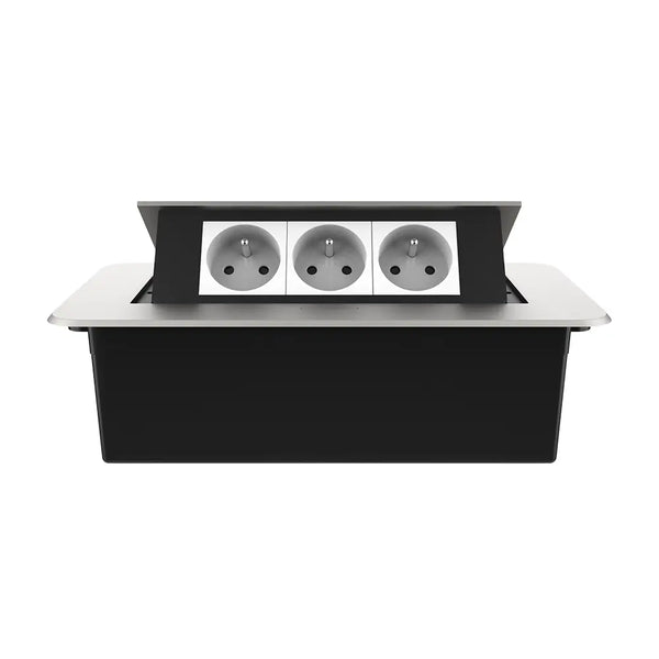 Livolo | Zilver | 3 | Pop-Up Stekkerdoos | Push | Inbouw | France | Stopcontacten - Wit Livolo Nederland