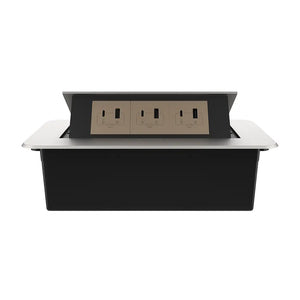 Livolo | Zilver | 3 | Pop-Up stekkerdoos | Push | Inbouw | USB & USB-C - Goud Livolo Nederland B.V.