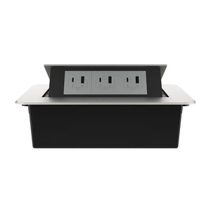 Livolo | Zilver | 3 | Pop-Up stekkerdoos | Push | Inbouw | USB & USB-C - Grijs Livolo Nederland B.V.