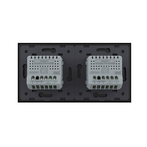 Livolo | Zwart | 1+1 | Puls | 12 of 24V DC | Schakelaar Livolo Nederland B.V.