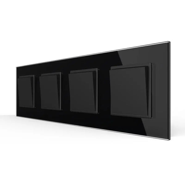 Livolo | Zwart | 1+1+1+1 | Puls | Wipschakelaar Livolo Nederland B.V.