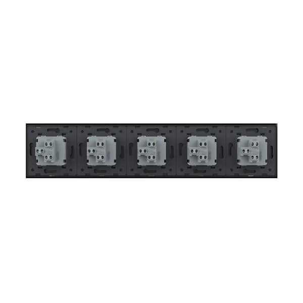 Livolo | Zwart | 1+1+1+1+1 | Aan/Uit | Wipschakelaar Livolo Nederland B.V.