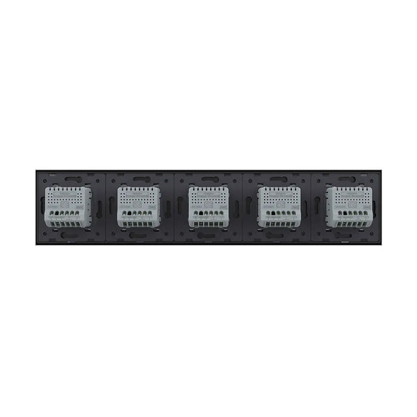 Livolo | Zwart | 1+1+1+1+1 | Puls | 12 of 24V DC | Schakelaar Livolo Nederland B.V.