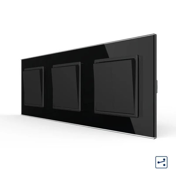 Livolo | Zwart | 1+1+2 | Aan/Uit | Wissel | Wipschakelaar Livolo Nederland B.V.