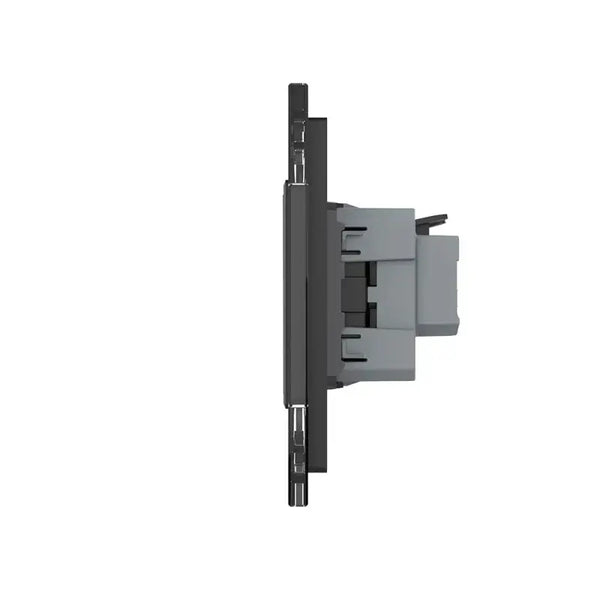 Livolo | Zwart | 1+2+SR+SR | Aan/Uit | Wipschakelaar met dubbele wandcontactdoos Livolo Nederland B.V.