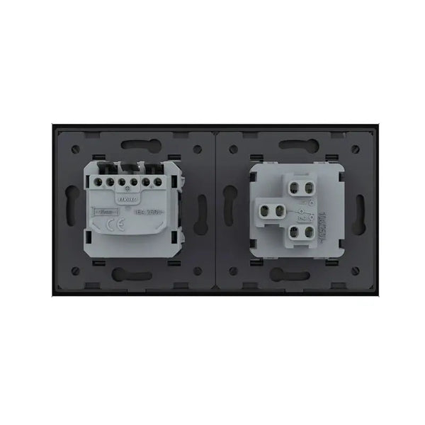 Livolo | Zwart | 1+SR | Puls | Wipschakelaar met wandcontactdoos Livolo Nederland B.V.