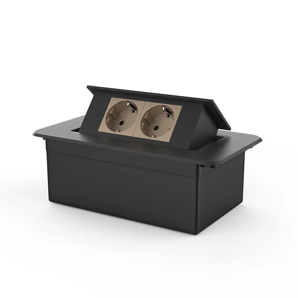 Livolo | Zwart | 2 | Pop-Up Stekkerdoos | Push | Inbouw | Stopcontacten - Goud Livolo Nederland B.V.