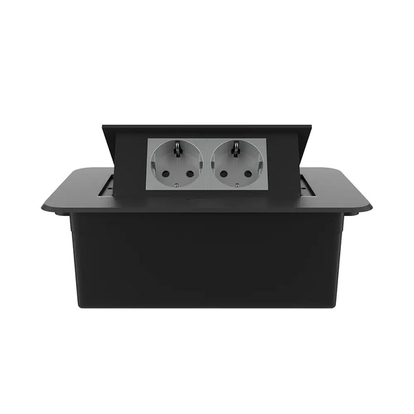 Livolo | Zwart | 2 | Pop-Up Stekkerdoos | Push | Inbouw | Stopcontacten - Grijs Livolo Nederland B.V.
