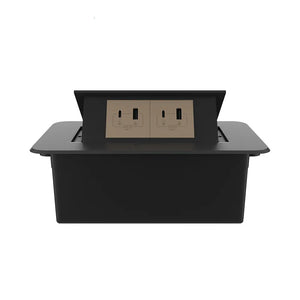 Livolo | Zwart | 2 | Pop-Up Stekkerdoos | Push | Inbouw | USB/USB-C + USB/USB-C - Goud Livolo Nederland B.V.