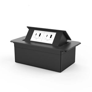 Livolo | Zwart | 2 | Pop-Up Stekkerdoos | Push | Inbouw | USB/USB-C + USB/USB-C - Wit Livolo Nederland B.V.