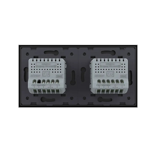 Livolo | Zwart | 2+1 | Puls | 12 of 24V DC | Schakelaar Livolo Nederland B.V.