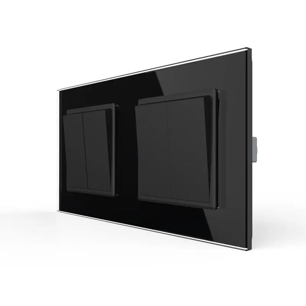 Livolo | Zwart | 2+2 | Aan/Uit | Wipschakelaar Livolo Nederland B.V.