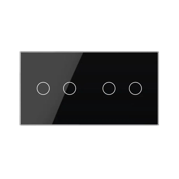 Livolo | Zwart | 2+2 | Puls | 12 of 24V DC | Schakelaar Livolo Nederland B.V.