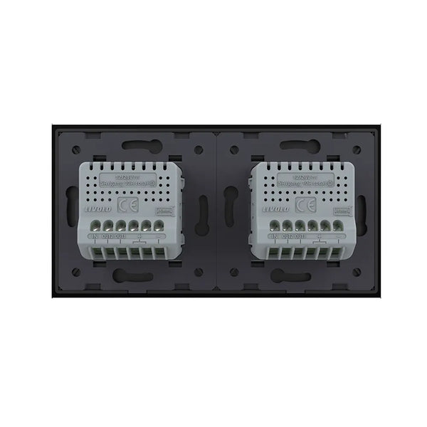 Livolo | Zwart | 2+2 | Puls | 12 of 24V DC | Schakelaar Livolo Nederland B.V.