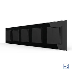 Livolo | Zwart | 2+2+2+2+2 | Aan/Uit | Wissel | Wipschakelaar Livolo Nederland B.V.