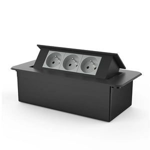 Livolo | Zwart | 3 | Pop-Up Stekkerdoos | Push | Inbouw | France | Stopcontacten - Grijs Livolo Nederland B.V.