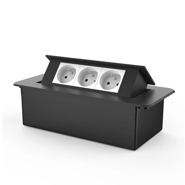 Livolo | Zwart | 3 | Pop-Up Stekkerdoos | Push | Inbouw | France | Stopcontacten - Wit Livolo Nederland B.V.